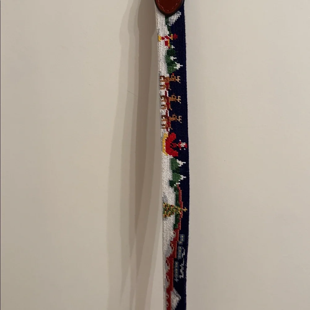 Smathers & Branson Boy’s North Pole Needlepoint Belt Large 8-10 Pants